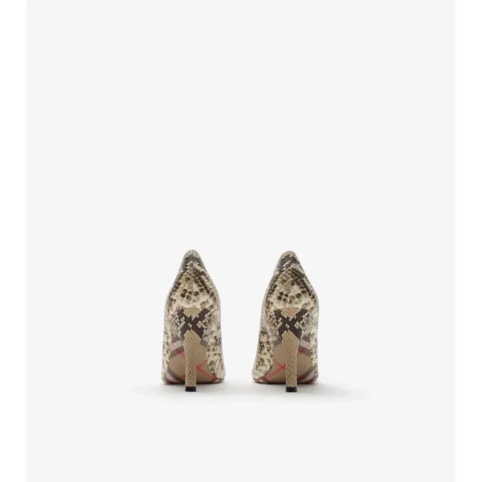 Zapatos de salón de tacón alto Dame de piel con estampado de pitón 