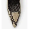 Zapatos de salón de tacón alto Dame de piel con estampado de pitón 