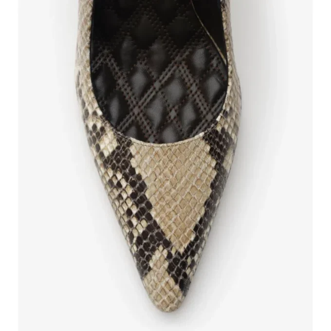 Zapatos de salón de tacón alto Dame de piel con estampado de pitón 