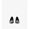 Zapatos de salón de tacón bajo de piel con estampado de cuadros Zapatos de salón de tacón bajo de piel con estampado de cuadros