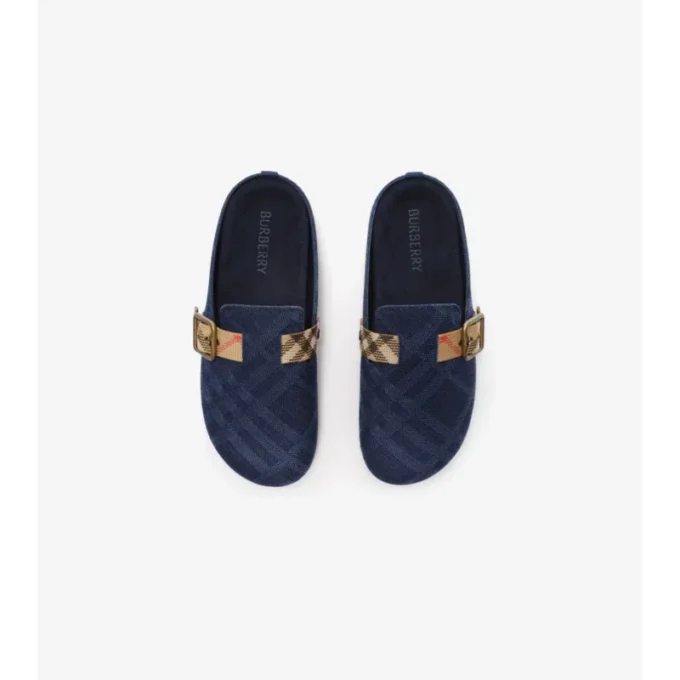 Zuecos Urchin de Denim con estampado de cuadros