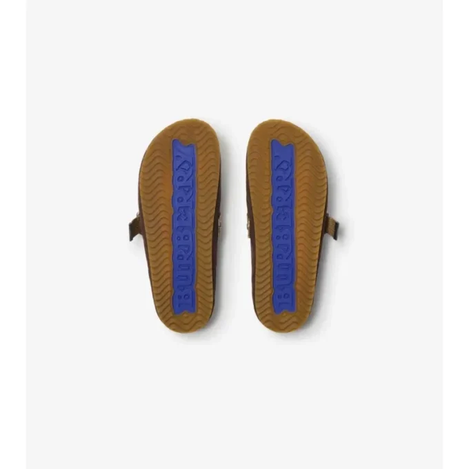 Zuecos Urchin de gamuza con estampado de cuadros